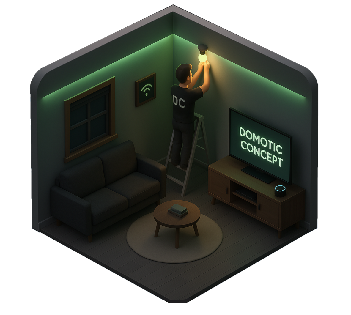 Domotic Concept 3D Render